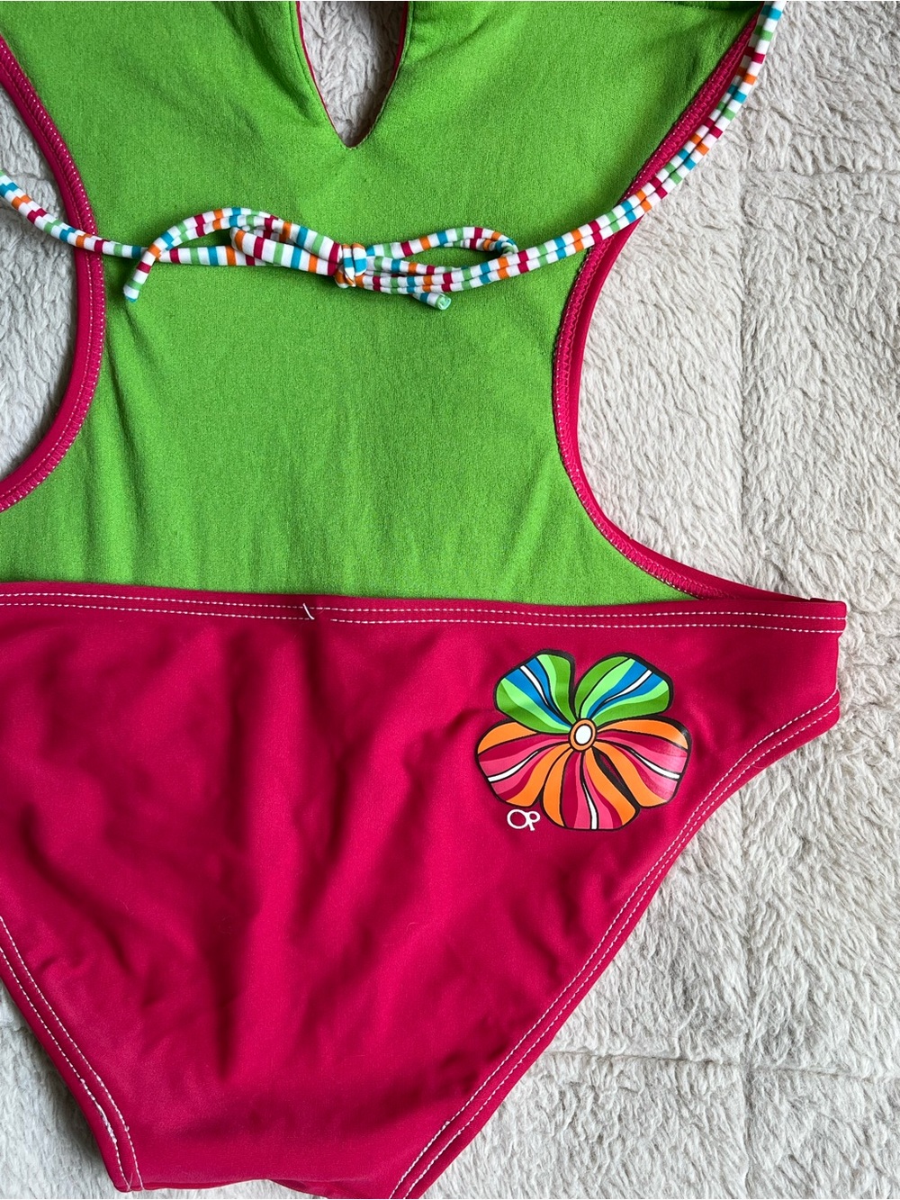 Y2K Ocean Pacific One Piece Cut Out Backless Swimsuit Size S/M - Picture 6 of 12